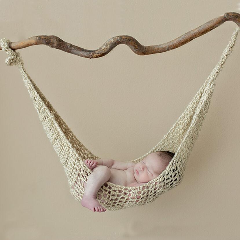 Baby Newborn Photography Props Hammock Handmade Crochet Knitted Unisex Baby Outfit