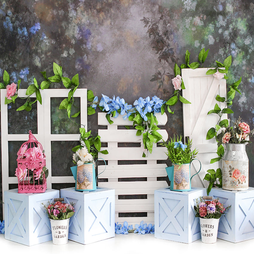 Floral Garden Spring Photography Backdrop UK D1071