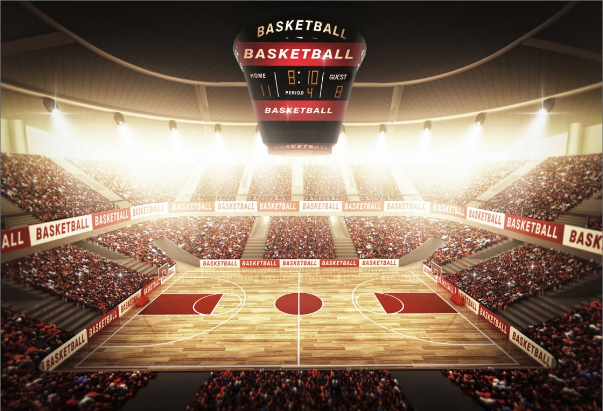 Basketball Court Backdrops Sport Stadium for Basketball Grad Party G-281