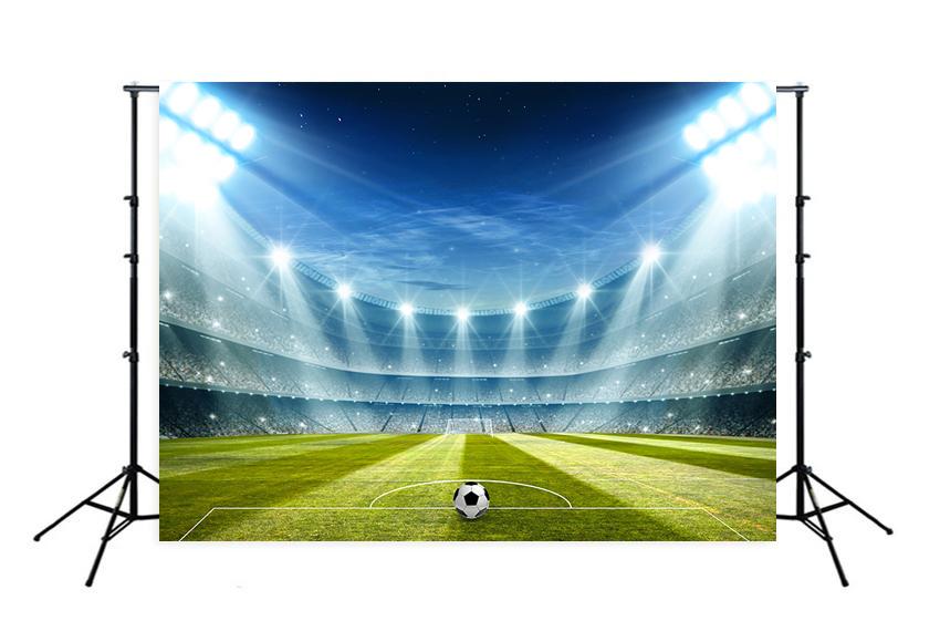 Night Football Stadium Lights Sports Photography Backdrop M034