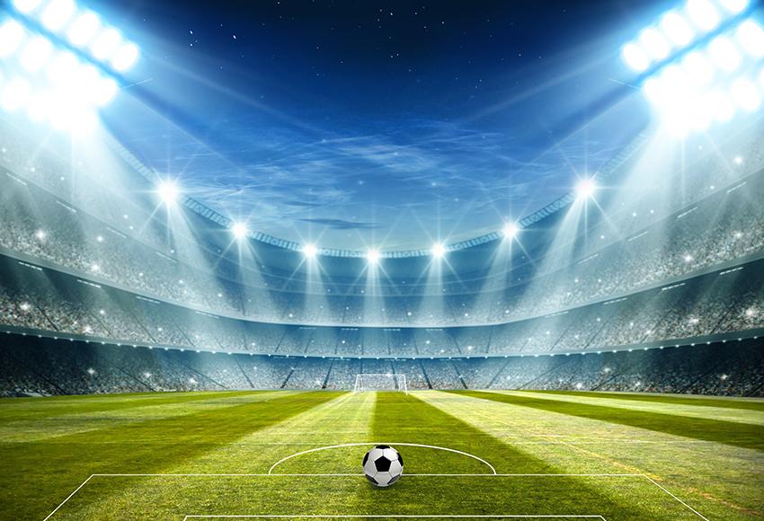 Football Field Spotlights Night Sports Photo Photography Backdrop M091