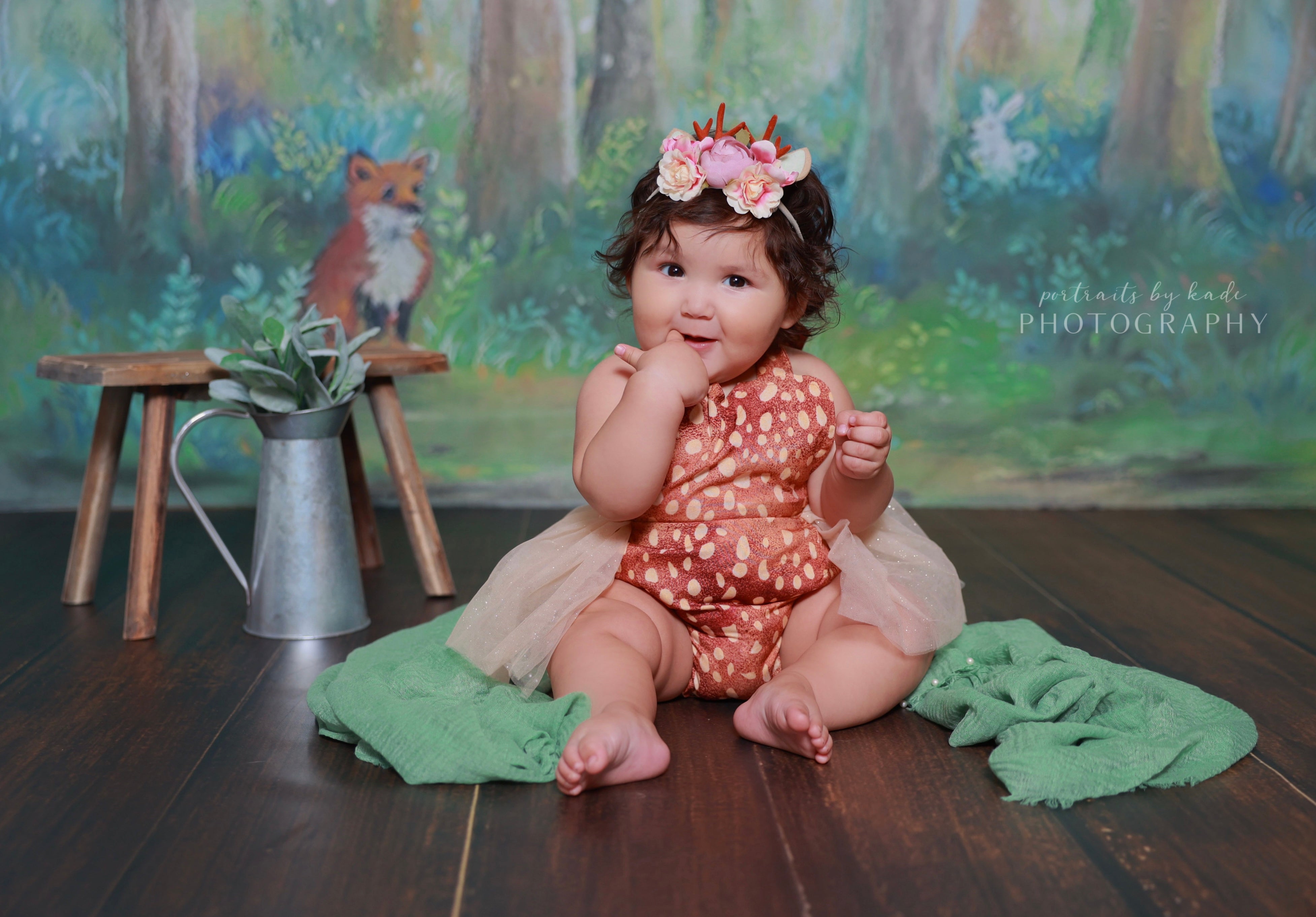 Jungle Forest Newborn Backdrop for Photography