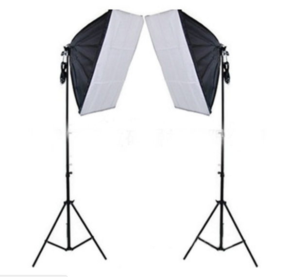 Studio Photograph Light 2pcs Softbox Lighting Kit With 185W Bulbs BP1691 UK