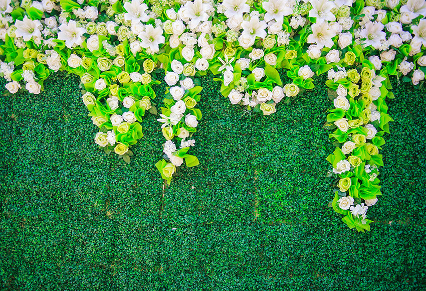 Grass Wall Flower Wedding Decor Backdrop SH-991