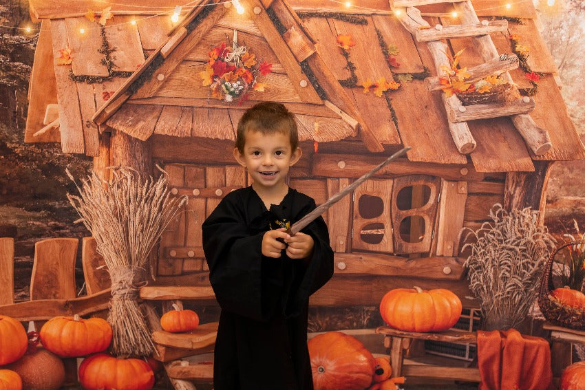 Halloween Pumpkins Autumn Backdrop for Photography UK  TKH1589