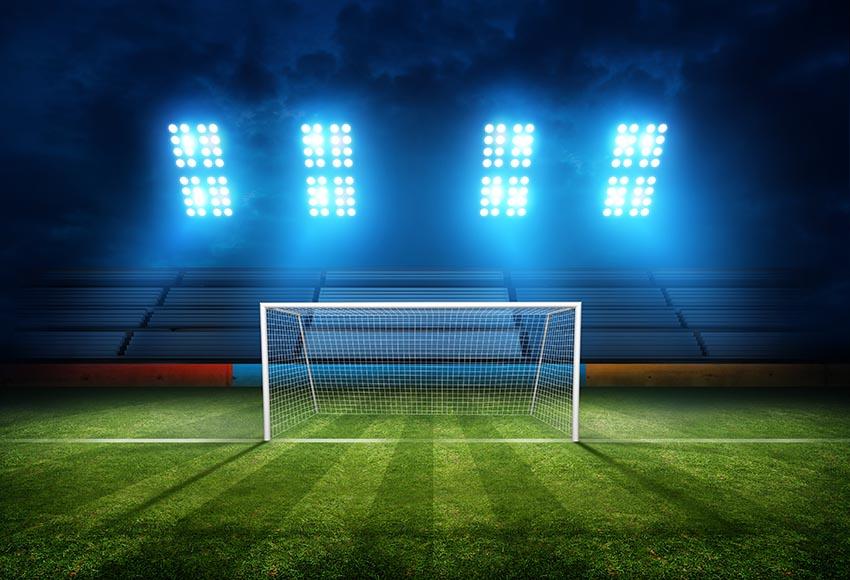 Football Field Goal Net Stadium Lights Photo Backdrop LV-238